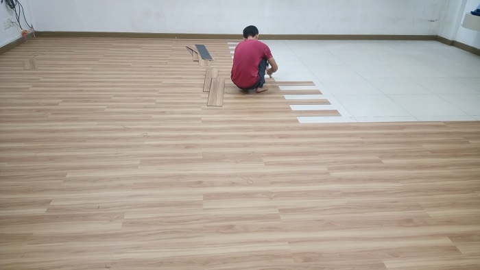 Thi công sàn nhựa giả gỗ Tp Thủ Đức